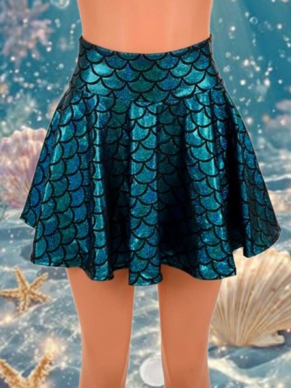 Mermaid Scale Rave Mini Skirt